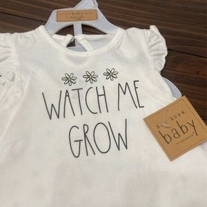 Rae Dunn Watch Me Grow Romper Set